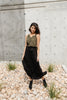 Tiered & Tied Skirt In Black
