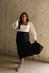 Tiered & Tied Skirt In Black