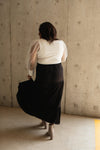 Tiered & Tied Skirt In Black