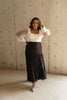Tiered & Tied Skirt In Black