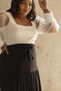 Tiered & Tied Skirt In Black