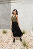 Tiered & Tied Skirt In Black
