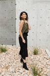 Tiered & Tied Skirt In Black