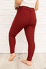Let's Go Textured Leggings in Burgundy