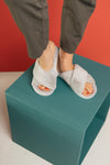 Toasty But Mostly Cozy Gray Slippers