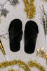 Toasty But Mostly Cozy Black Slippers