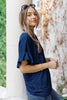 Twisted Luck Top in Navy