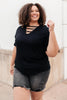 Unique Neckline Top in Black
