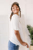 Unique Neckline Top in Ivory