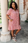 Red Flora Dress