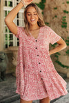 Red Flora Dress