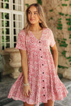 Red Flora Dress