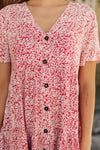 Red Flora Dress