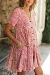Red Flora Dress