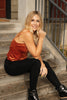 Velvet Vixen Camisole In Burnt Orange