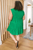 Warm Wishes Eyelet Dress in Green
