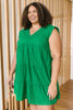 Warm Wishes Eyelet Dress in Green
