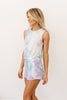 Watercolor Tie Dye Tank In Lilac