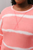 Wave of Stripes Top in Coral