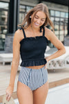 Where Stripes Meet Swim Bottoms