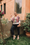 Whitney Wide V Tie Dye Pullover