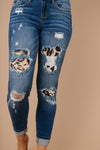 Wild Thing Leopard Patch Jeans