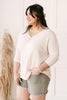 Willow Waffle Knit Top in Beige