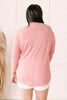 Willow Waffle Knit Top in Blush
