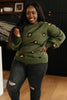Winter Greens and Spots Sweater