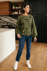 Winter Greens and Spots Sweater