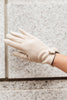 Wrapped In Bows Gloves in Beige