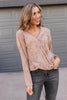 Wrapped With Spots Top in Taupe