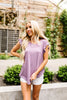 All A Flutter Lavender Top