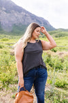 All Day Tank In Charcoal