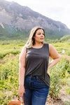 All Day Tank In Charcoal