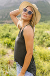 All Day Tank In Charcoal