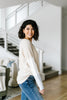 All Talk Ribbed Colorblock Top In Taupe
