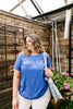 America Graphic Tee In Heather Royal