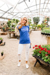 America Graphic Tee In Heather Royal