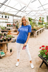 America Graphic Tee In Heather Royal
