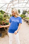 America Graphic Tee In Heather Royal