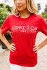 America Graphic Tee In Red
