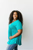 Bamboo Knit Top In Teal