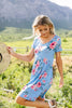 Be A Doll Floral Dress In Dusty Blue