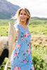 Be A Doll Floral Dress In Dusty Blue