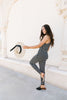 Black & White Striped Surplice Jumpsuit