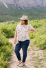 Bliss Swiss Dot Floral Top In Ivory