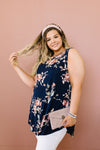 Blooming Navy Tank