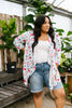 Blossoms On Subtle Stripes Cardigan