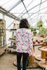 Blossoms On Subtle Stripes Cardigan